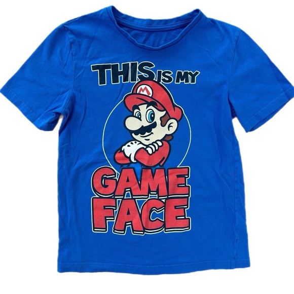 Super Mario Bros Boys Size 7/8 Graphic Tee Shirt Bundle - Picture 2 of 6
